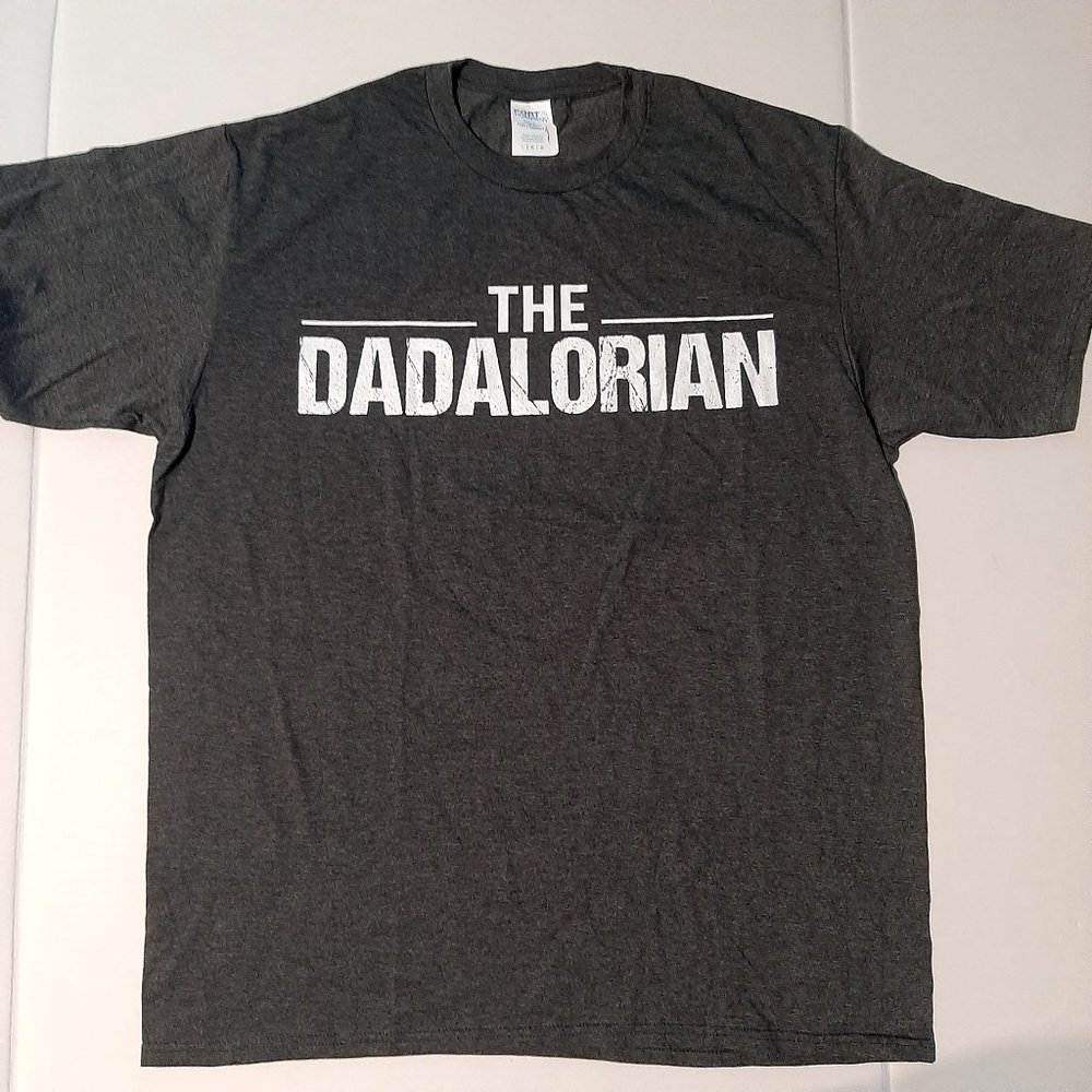 The Dadalorian tshirt size Large funny Mandalorian tv show logo parody shirt new